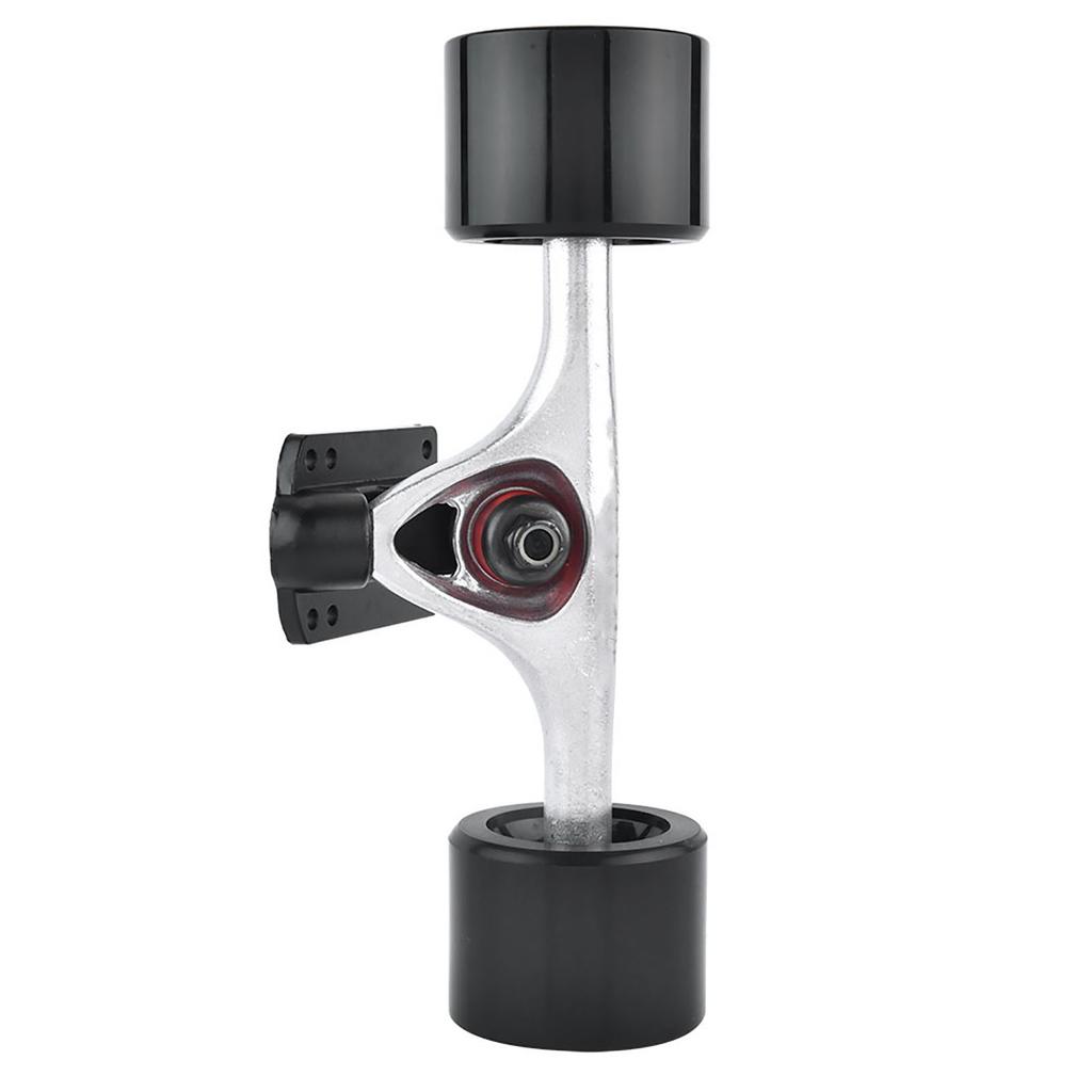 2pcs   Truck with Skate Wheel Riser Pad Bring Accessory(black shaft black wheel)