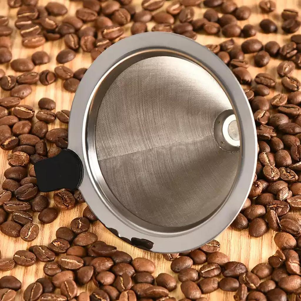 Stainless Steel Coffee Mesh Filter 800 for 4 Dripper, 2-layer Mesh, Cups, One-piece (S)