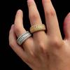 Schmuck Europäischen und Amerikanischen Hip-hop Zirkon Ring Kann Gedreht Werden Kubanischen Ring Tide Marke Mode Persönlichkeit herren Ring