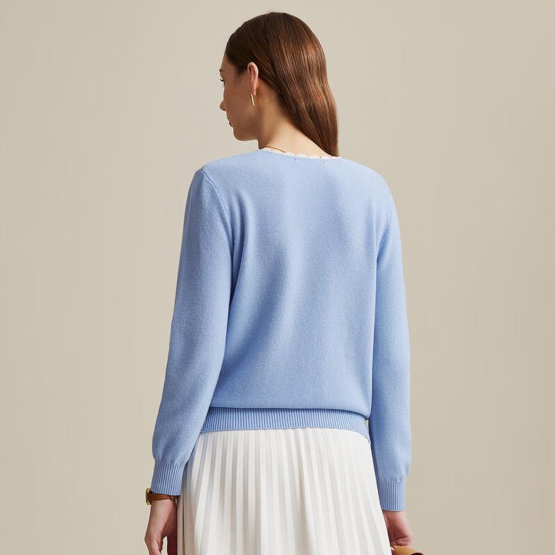 Women's 100% Wool V-Neck Knit Top