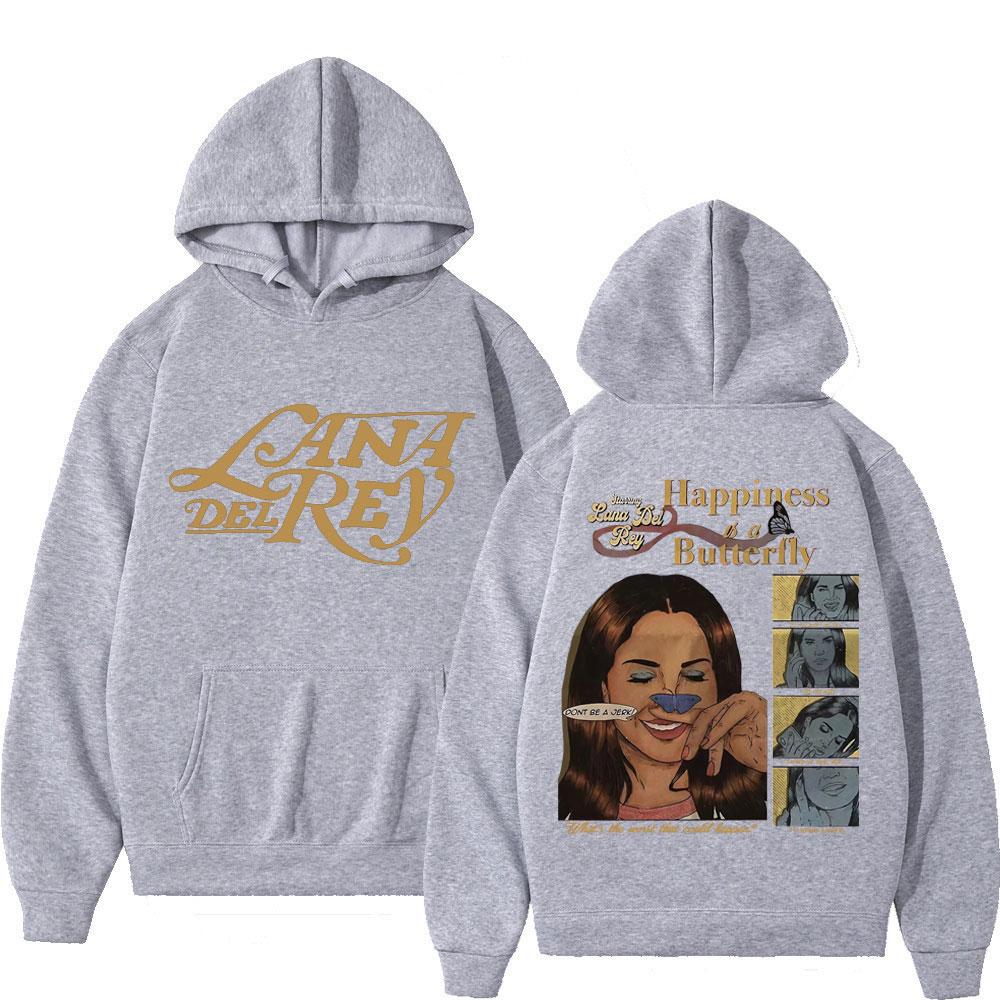 Streetwear Zpěvačka Lana Del Rey Potisk Alba Mikina s Kapucí Pánská Dámská Hip Hop Mikiny Vysoce Kvalitní Mikina Ležérní Unisex Nadměrná Velikost top
