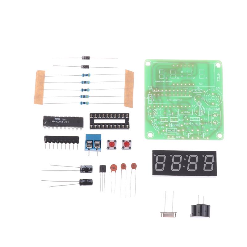 4-Digit Electronic Clock Microcontroller Digital Clock 4-Digit Clock Diy Kit Parts