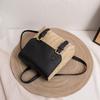 Versatile Bag PU Leather Straw Backpack Vintage Style Elegant Look Woven Backpack Retro Design Luxury Shoulder Bag Bobo Style