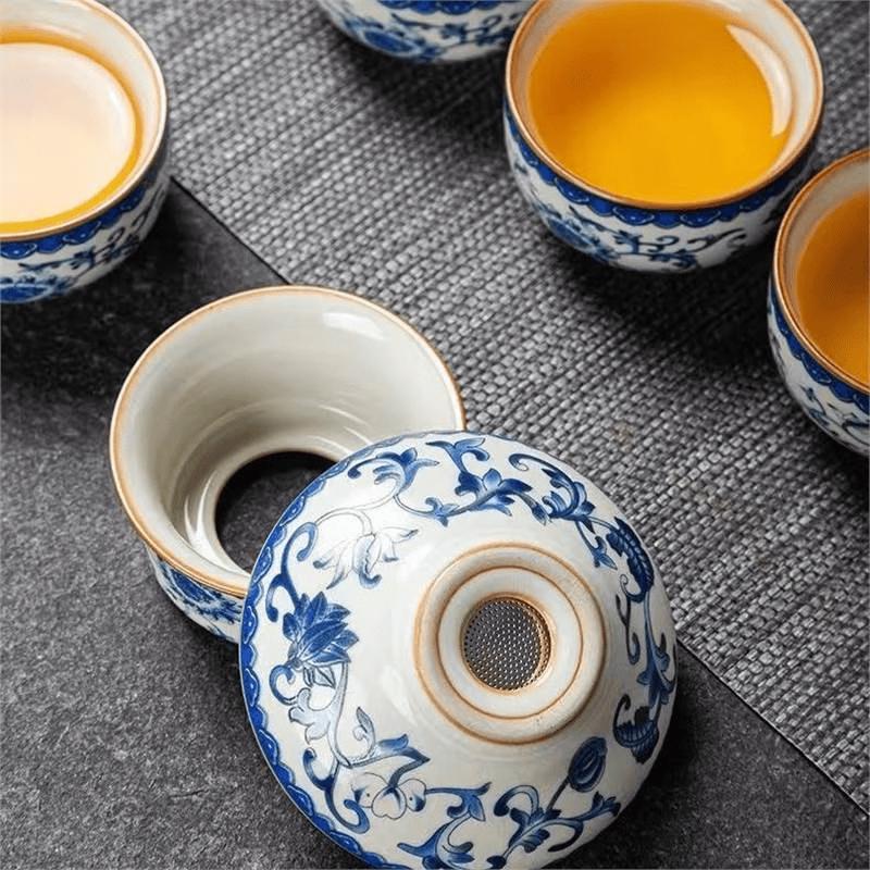 Minimalist Underglaze Porcelain Tea Set