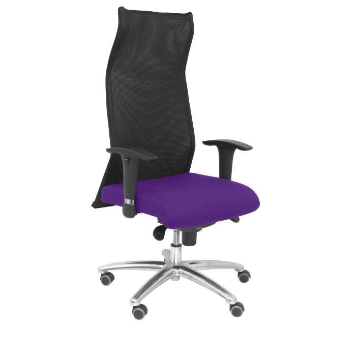 Modèle 13SBALI82 Chaise de bureau ergonomique avec mécanisme synchrone et réglable en hauteur Dossier du maille noir respirante et