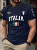 Summer ITALIA Print Print Casual Men'S Clothing Trendy Short-Sleeve Round-Neck Women's T-Shirts Tops Tee
