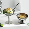 Ice Cream Cups Salad Bowl Stainless Steel Bowl Dessert Fruit Plate Snack Dish
