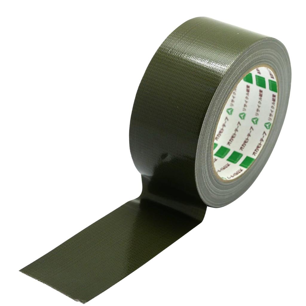 Okamoto Tape for and 50mm X 25m Olive Multi-Purpose Protection, Repair, Packaging, Roll, No. 440,
