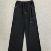 Retro Street Nieten Elastischer Bund Weiter Bein Herren und Damen Locker Schlank Lässige Hosen