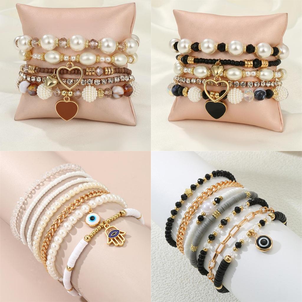 Handmade Pearl Bracelets For Women Geometric Style Fashion Perfect Gift For Her