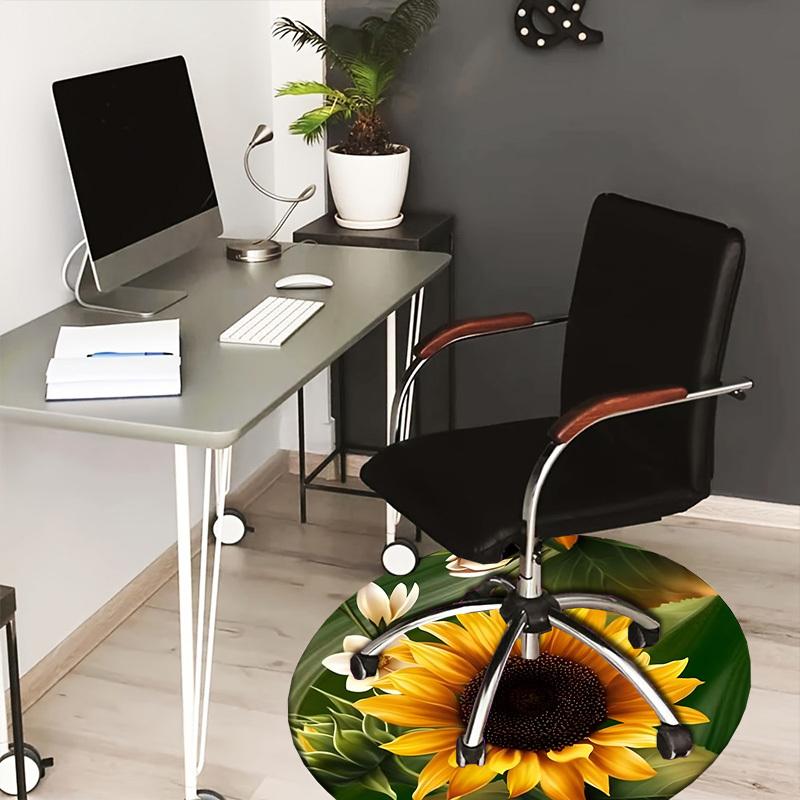 

1pc Office Carpet Chair Mats Sunflower Garden Bloom Nature Artwork Perfect for Decorating Office Chairss, Or Bedrooms.YDT351 80cm by 80cm
