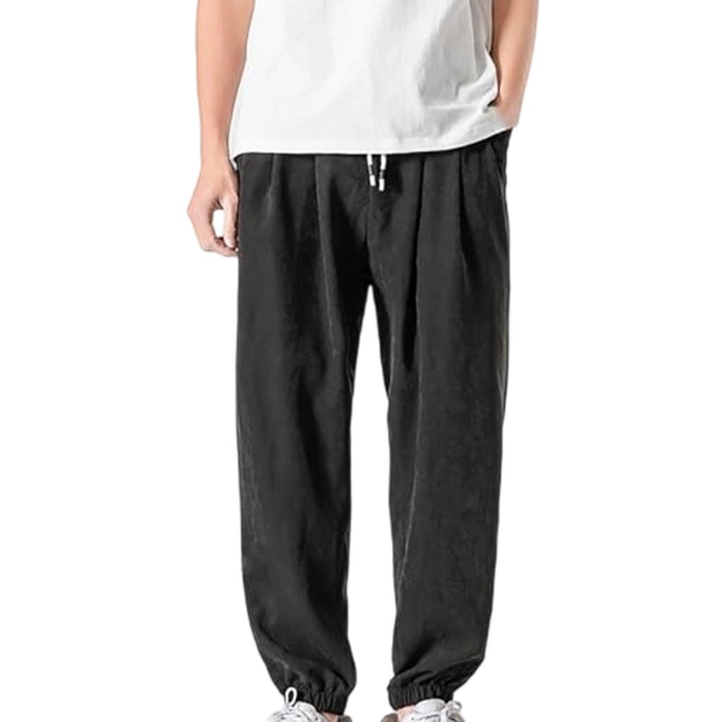 Men's Sports Leisure Loose Big Size Relax Tighten The Waist Trousers