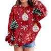 Sweatshirts für Teenager-Mädchen Hoodies Langarm Kordelzug Pullover Niedlicher übergroßer Hoodie Weihnachtstag