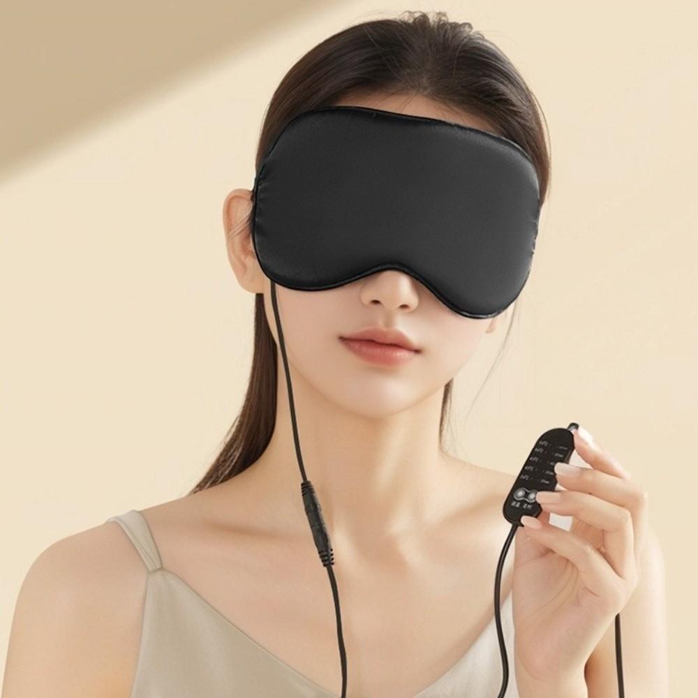 Constant Temperature Heated Sleep Mask Adjustable Timer Hot Steam Compress Electric Eye Mask USB Powered Comfortable Fit Relieve Fatigue Promote Sleep