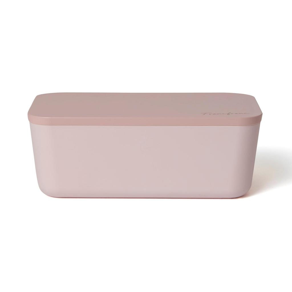 Francfranc Logo Lunch Dishwasher with Dividers Box, Single-tier, Pink, Safe,