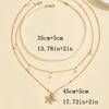 Simple Braided Bead Chain Necklaces, Gold Tone, Layered Pendant Necklace Set for Women Daily and Party Wear