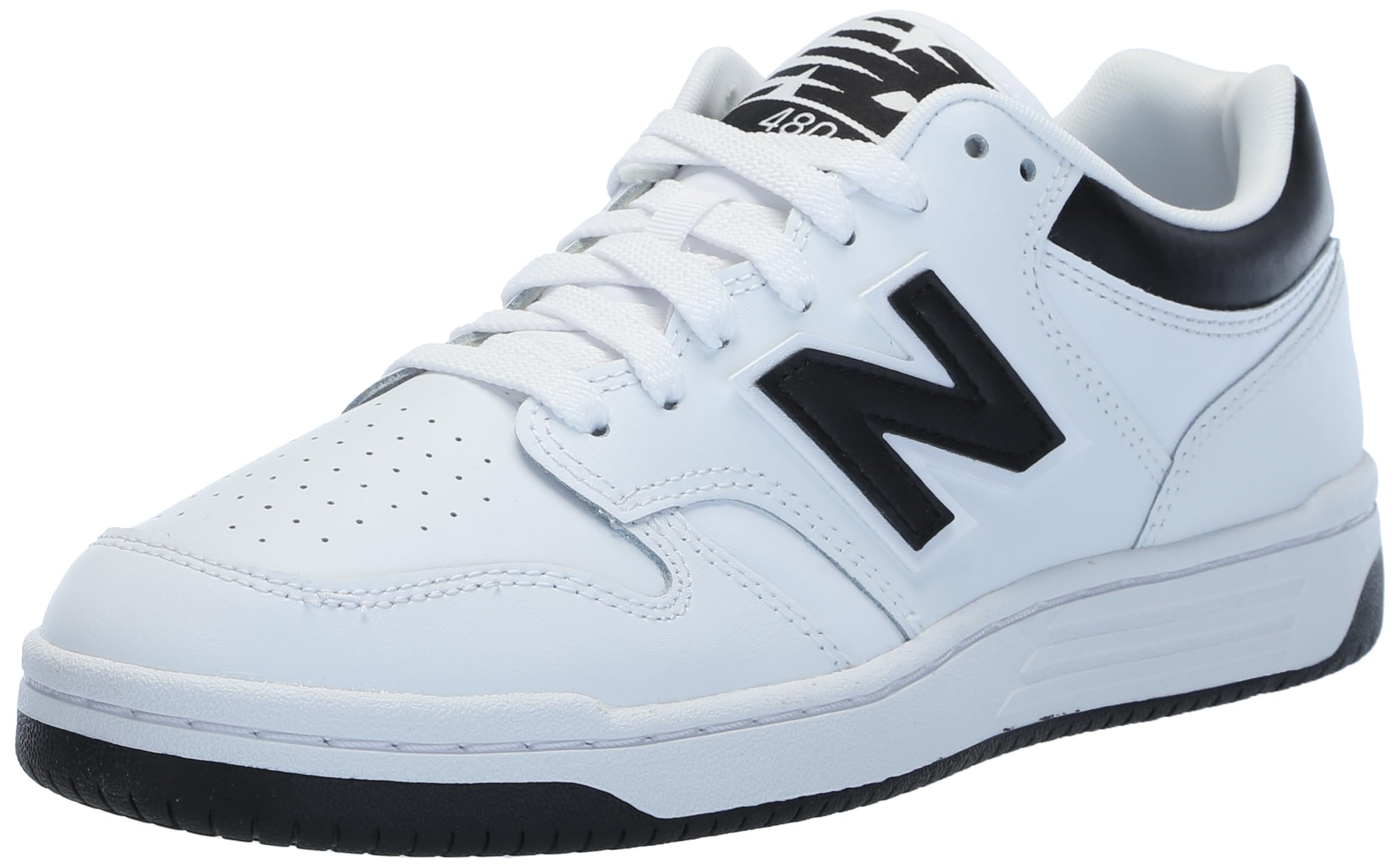 

New Balance 480 V1 Size 5 Men s Sneakers, White/Black,