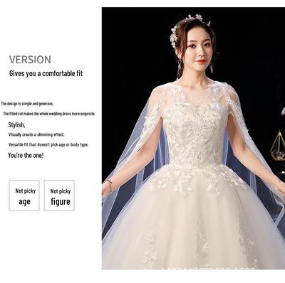 2025 Off-Shoulder Princess Plus Size Mori Style Simple Wedding Dress
