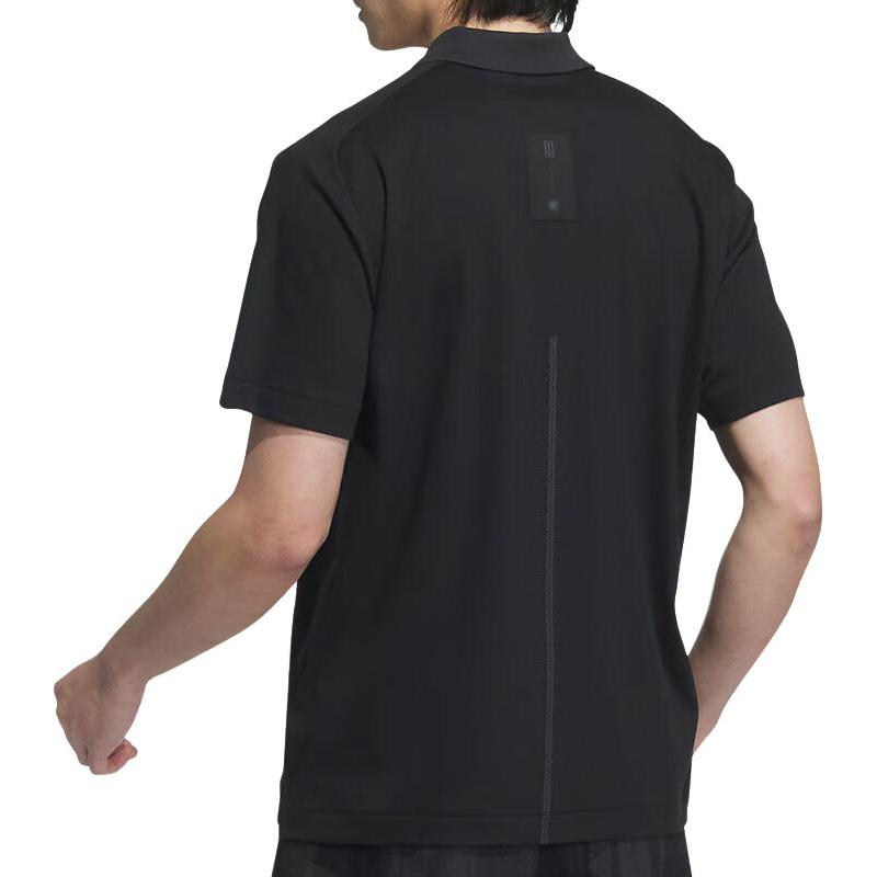 Adidas Polo Shirts Men's Black Polo Collar Moderate Straight Fit JE6665