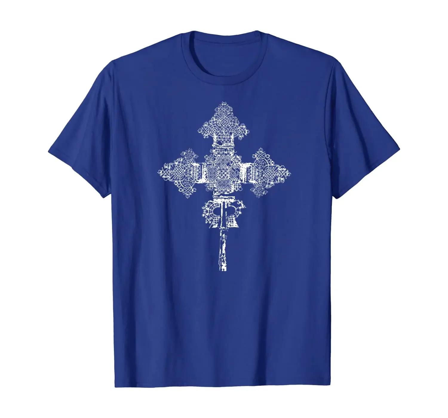 Ethiopian Cross Orthodox Church Cross TShirt 100 Cotton ONeck Short Sleeve Summer Casual Mens Tshirt Streetwear S