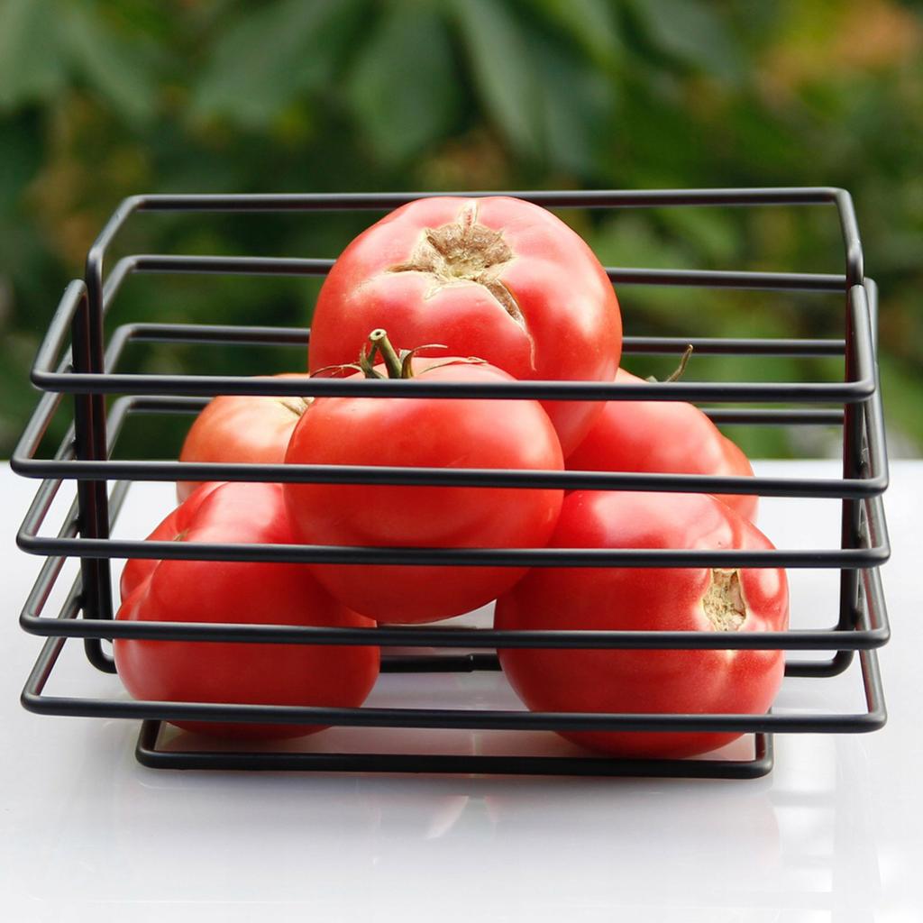 METAL BREAD BASKET + BLACK FABRIC INSERT