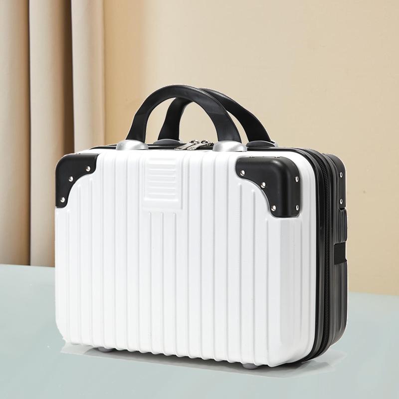 Retro Suitcase Set: 14" Women's Cosmetic Bag & 16" Men's Carry-On Luggage Gift Box.