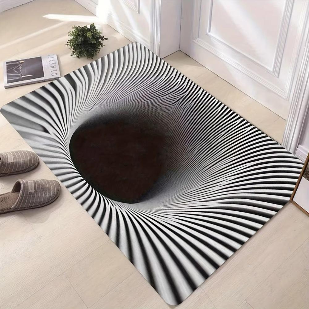 3D Flat Optical Illusion Doormat Non-slip Abrasion-resistant Bathroom Carpet Durable Water-absorbing Bedroom Door Rug Home