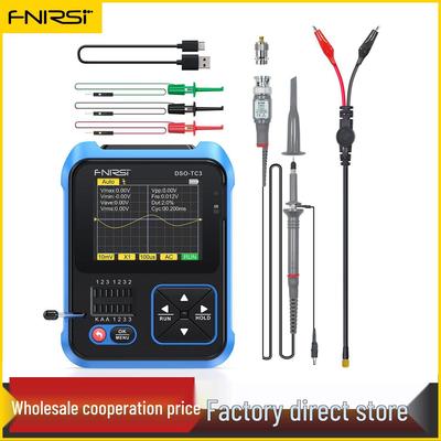 FNIRSI DSO-TC3: Portable 3-in-1 Digital Oscilloscope, Transistor Tester, and LCR Meter