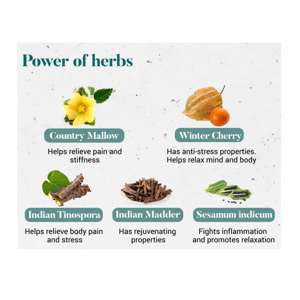 Himalaya Masážní olej pro úlevu od stresu 200 ml Relaxační tělový olej pro muže ženy Zlepšuje texturu pleti Podporuje spánek Péče pro relaxaci celého těla