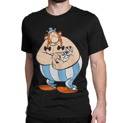 2025 Vintage Obelix and Dogmatix Asterix T-Shirt for Men Women Cotton T Shirt Anime Cartoon Short Sleeve Tees Gift Idea Clothing