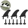 3Pcs Fin Rudder Surfboard Soft Longboard Top Skeg PVC with Fixing ScrewsFin Rudder