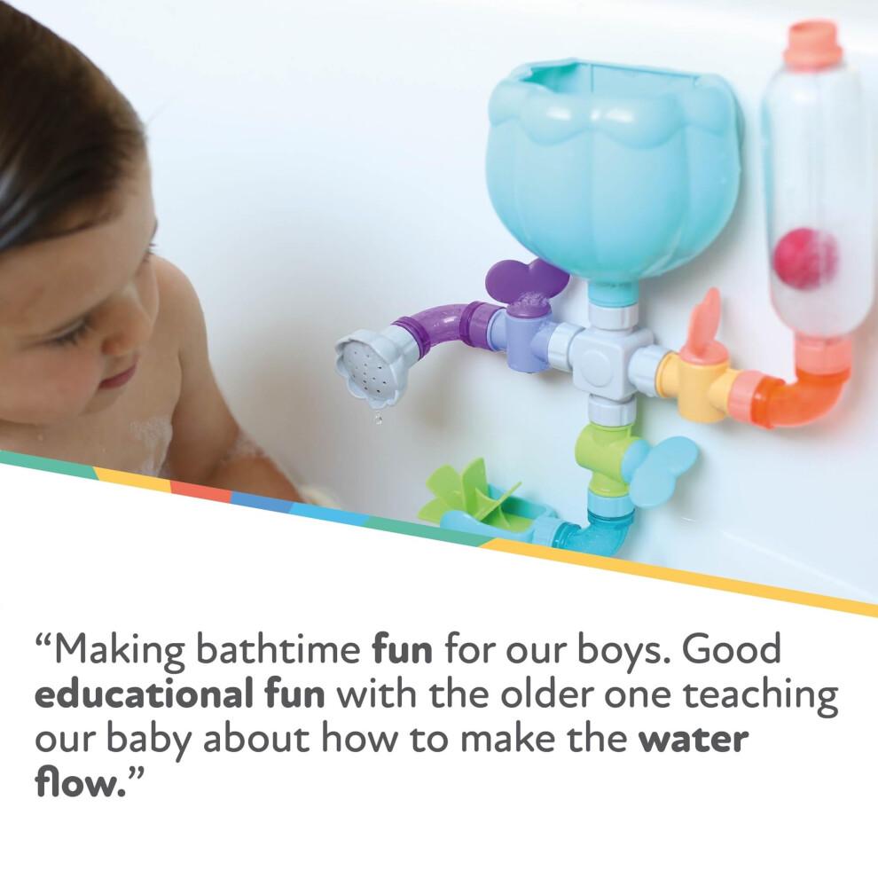 Nuby Wacky Water Works Pipes Bath Toy, Multicolor, 3 Years +