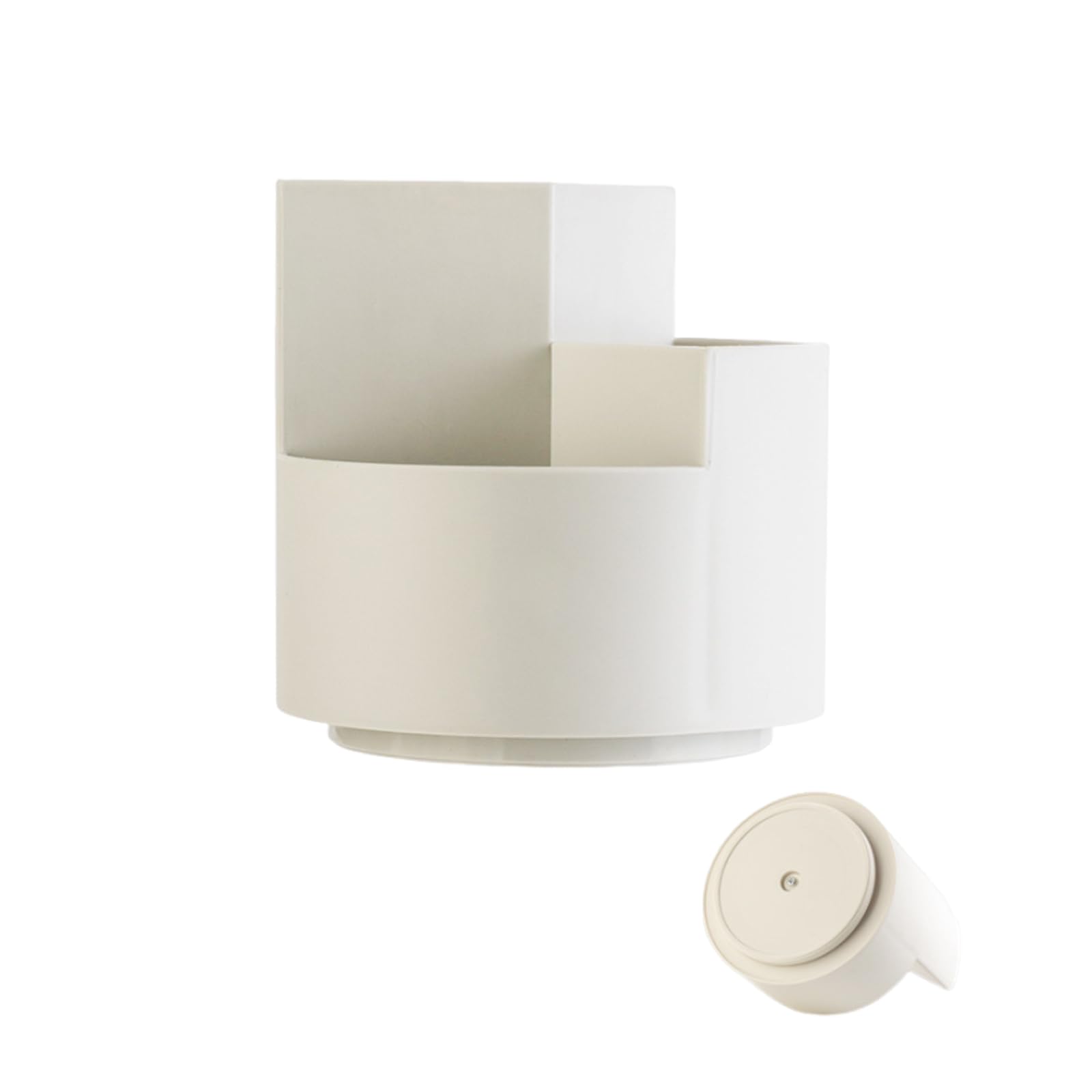 

Phyxiul Pen Holder, 360-Degree Rotating, Large Capacity, Rotating Pen Holder with 3-Grade Pencil Organizer, Convenient Storage, Multifunctional, for