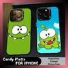 Милий Чохол Om N-Nom для iPhone 16 17 15 14 12 13 Pro Max Чорний Цукерковий Матовий Ударостійкий Чохол
