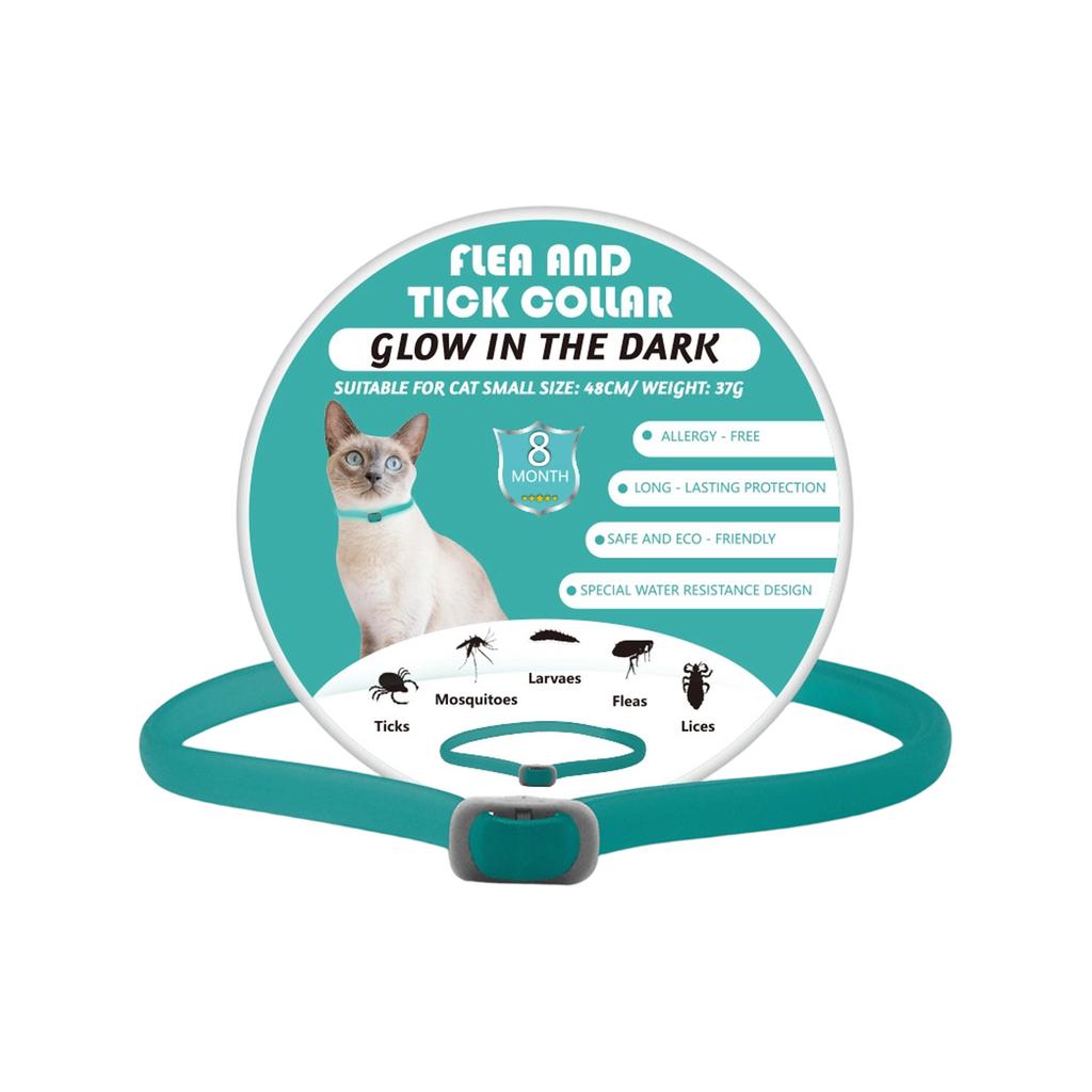 Glow In The Dark Flea And Tick Collar For Cats - 8 Months , Hypoallergenic Collar For Small Cats