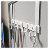 Metal Over-the-Door Hook Rack with 6 Hooks for Clothes, Coats, Hats, and Towels - No Punching Required, Ideal for Home, Bathroom, and Kitchen