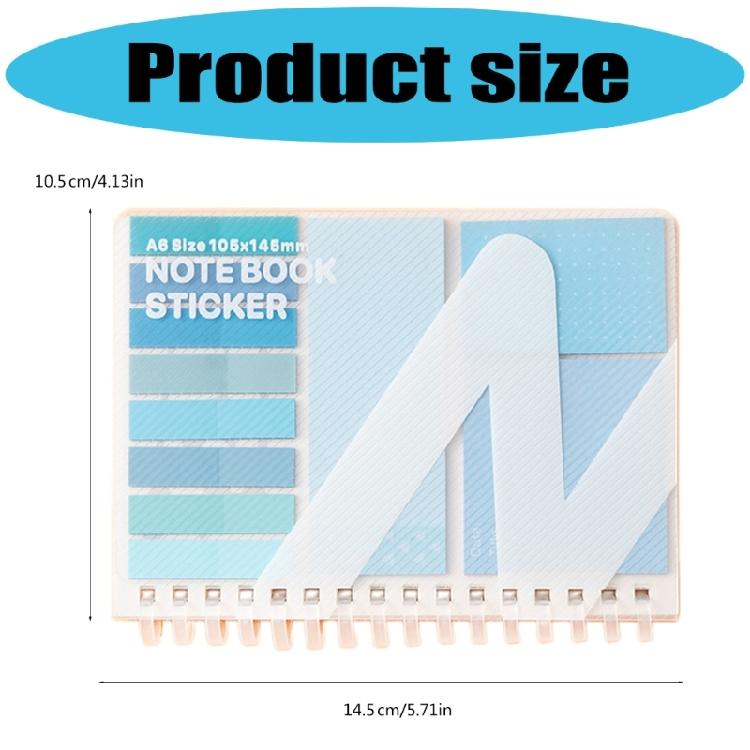 Portable Notebook Memopad With Adhesive Note Colorful Adhesive Index Label For Notebook Planner Office School Supplies