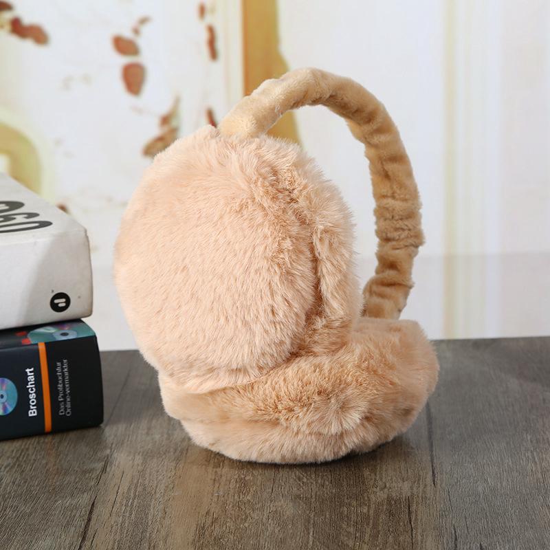 Orecchie da Animale Carine Morbide Paraorecchie Forma di Hamburger Accessori Abbigliamento Borsa Orsetto Peluche Paraorecchie Pieghevoli