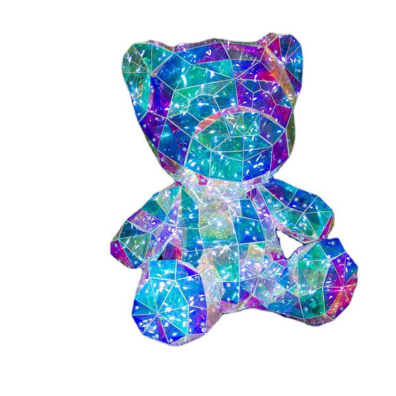 Duhaový svítící medvěd: Perfektní zasněný dárek k narozeninám, pro nejlepší přátele, milence a pro Qixi žádosti o ruku.