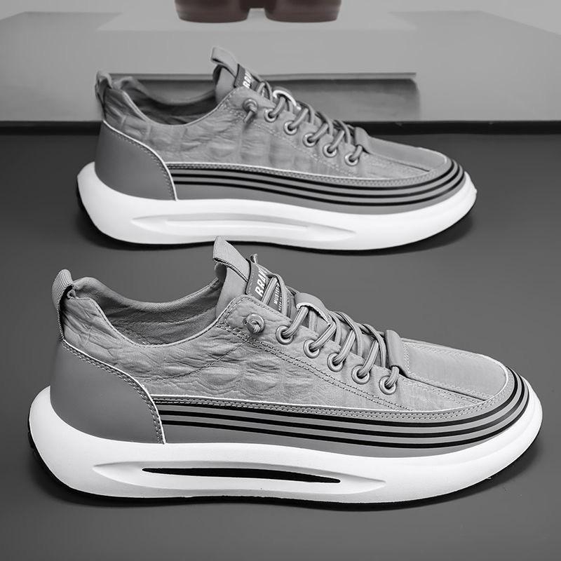 

Slip-on Men s Shoes Summer New Breathable Canvas Trend All-matching Ice Silk Cloth Sneaker Casual Skate 43