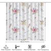 Watercolor Floral Arrow Shower Curtain, Waterproof & Mildew-Resistant Bath Curtain with Artistic Design for Fresh Bathroom Decor
