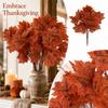 Kunstmatige Esdoornbladeren en Groene Planten voor Herfst Thanksgiving Binnentuin Decoratie