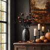 Halloween Decoration Black Scary Pumpkin Branch Bouquet - 2 Pack for Home Decor