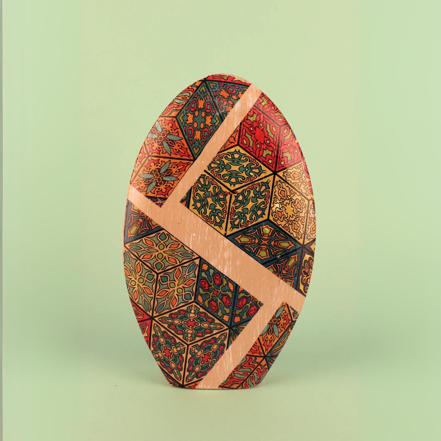 

Керамічна ваза Maman з малюнком 27 cm зелений/червоний