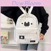 Cute Dot Pattern Nylon School Backpack With Breathable Straps For Teens And Adults