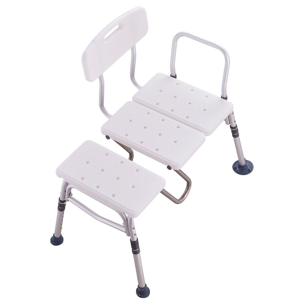 Banc de transfert pour baignoire Siège de douche pour baignoire pour personnes âgées Réglable en hauteur 400 LBS