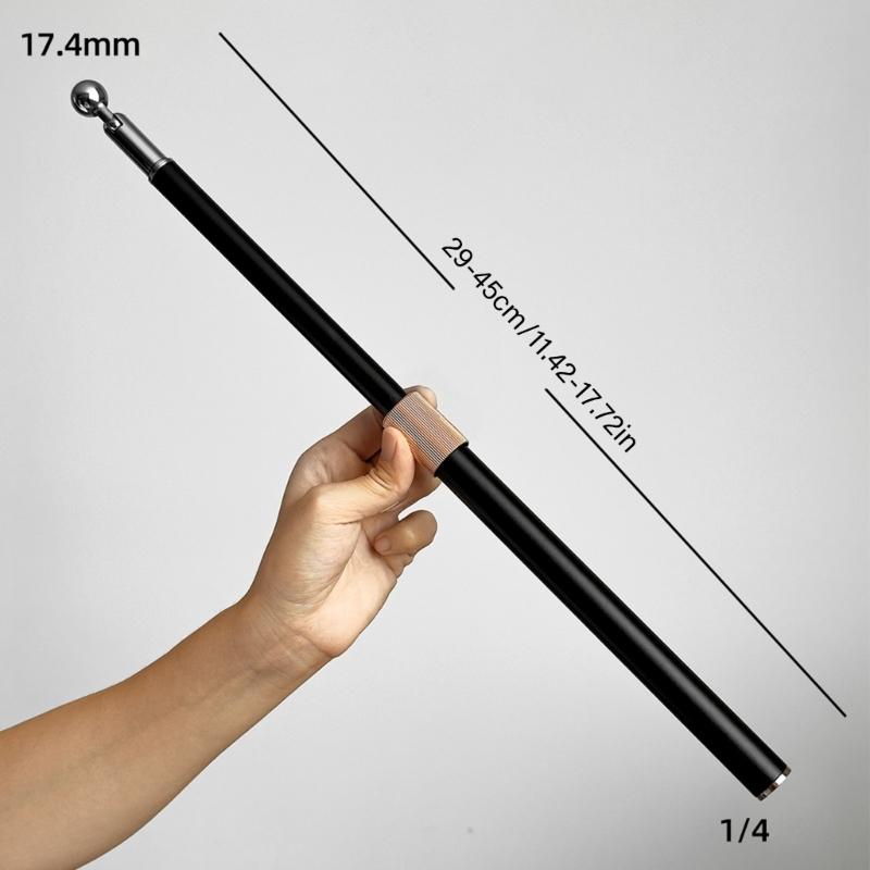 27cm/45cm Telescoping Iron Camera Mounting Rod 90 Degree Rotatable Ball Head For Photography Live Streaming Accessories