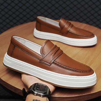 Fashion High Quality Men Formal Business Shoes Brand 2025 New Office Walking Antiskid Dress Loafers Casual Leather Slip On Driving Shoes