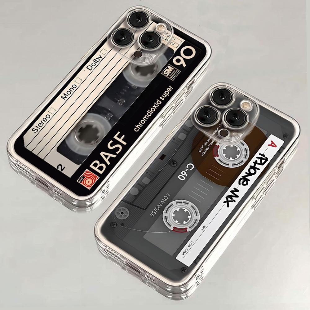 Unique Cassette Tape Creative Phone Case for Xiaomi Mi 15T 11 11T Poco F7 F5 X7 X6 X5 M7 M4 X4 M3 Pro NFC Lite GT Pro 4G 5G TPU