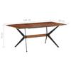 Dining Table 180x90x76 Cm Solid Mango Wood